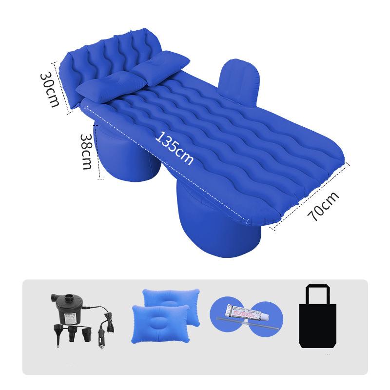 Inflatable Car Mattress Outdoor Camping Inflatable Bed PVC Flocking Multifunctional Car Inflatable Bed Car Accessories