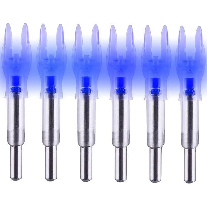Lighted Nocks X/5.2mm 6 PCS LED Arrow Nock Universal for Arrows with .204 .233 .244 .246 Inside Diameter, Screwdriver Included
