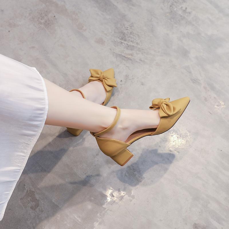 6807-33 Baotou sandals, new in summer 2025, summer 32 small heels 33 small size women's shoes, single shoes
