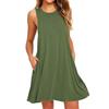 Sleeveless Pocket Vest Dress Women's Clothing
