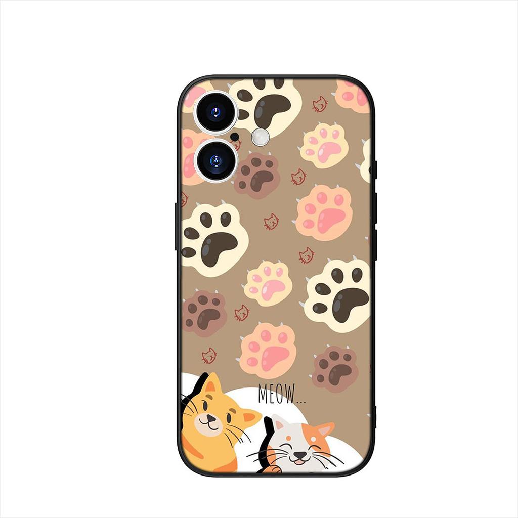 Cute Dog Cat Paw Cover Phone Case for Apple iPhone 17 16 15 11 Pro XS Max XR 6 7 8 Plus + SE 2020 5 16E
