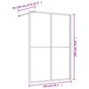 Walk in Shower Screen with Tempered Clear Glass and Gold Frame 140 x 195 cm