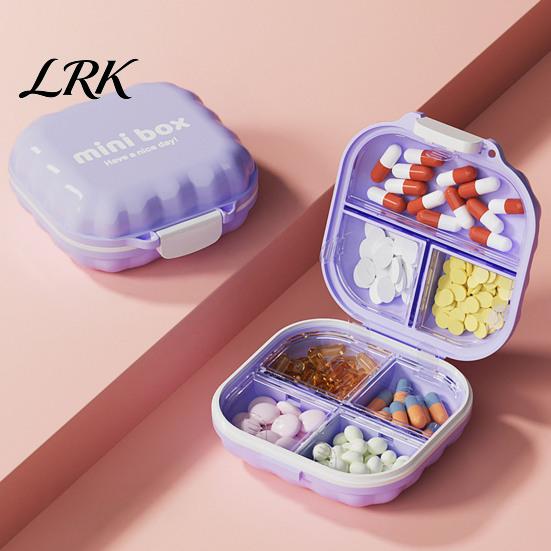Macaron Pill Box Portable Box, with 7 Compartments, Moisture-Proof Dust-Proof Small Case for Pocket Medicine Organizer, Travel Daily Use And