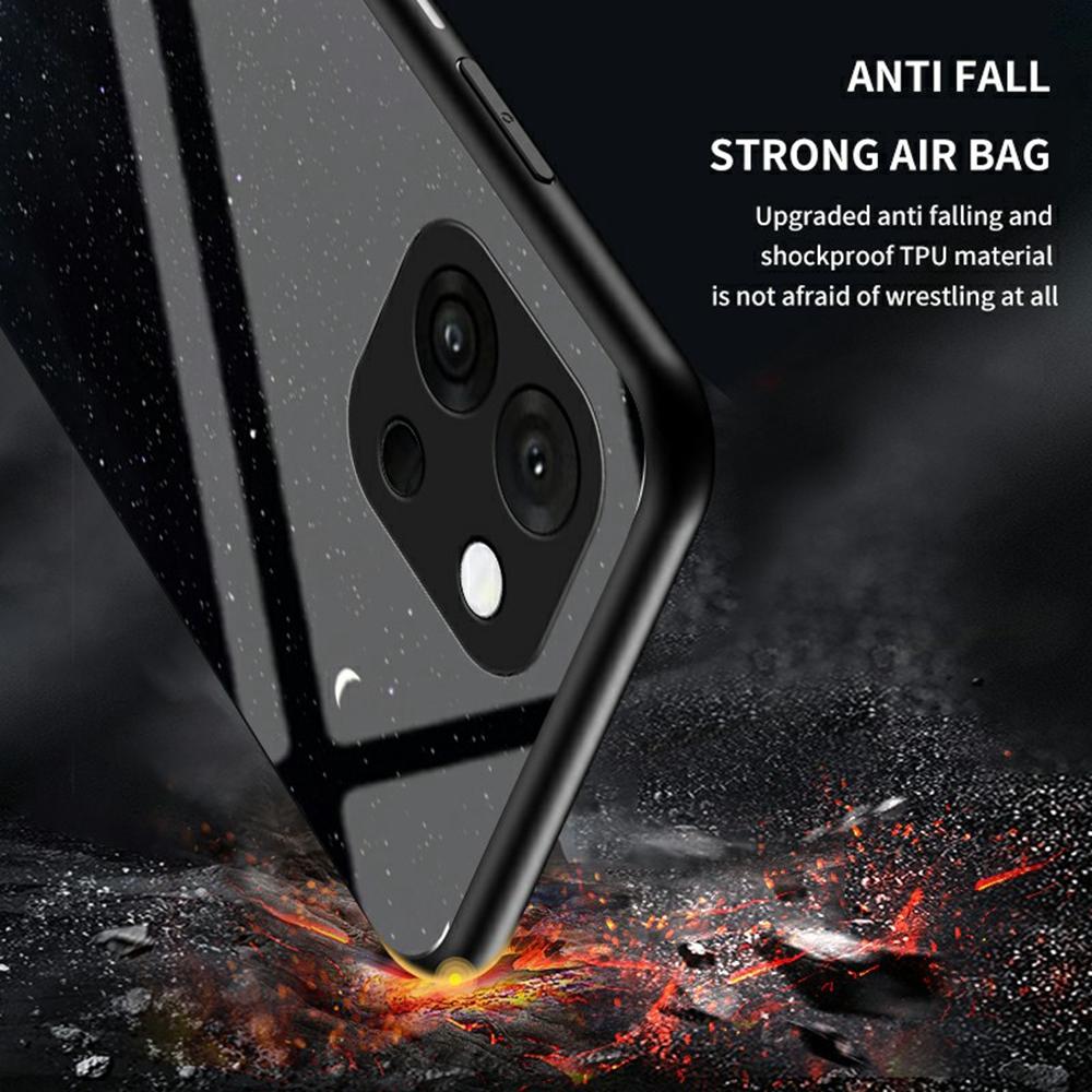 For OnePlus 13T 5G Case Starry Sky Pattern Tempered Glass Phone Cover