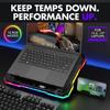 Podkładka chłodząca do laptopa gamingowego z hubem USB Zwiększa wydajność, Pozostaje komfortowy Stojak chłodzący do laptopa RGB z regulowaną wysokością amp Fa