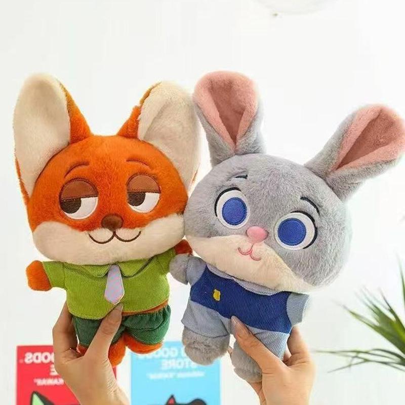 Cartoon Q Version Fox Nick Doll Judy Doll Crazy Animal Fox Plush Toy Birthday Gift For Girlfriends
