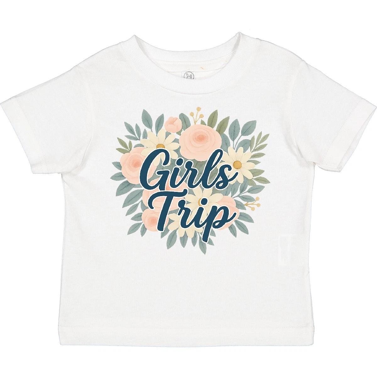

Inktastic Girls Trip Floral Toddler kids boys T-Shirt Design Getaway Travel Memorable Kid 110