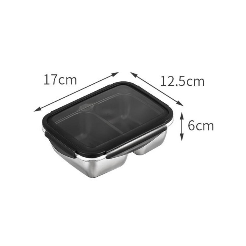 

Ланч-бокс из нержавеющей стали, герметичный контейнер для еды, для микроволновой печи, бенто-бокс, для школы/офиса 550ml 2 Gird