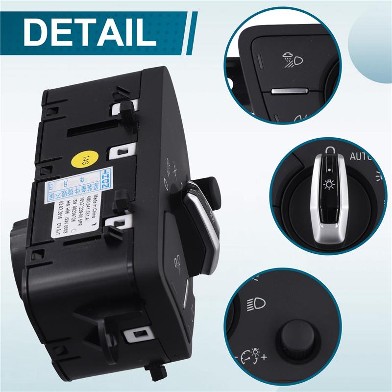 NEW-4M0941531 AA Headlight Adjuster 4M0941531AA Car Headlight Control Switch Headlight Button Switch For  A4 A5 S4 Q5 Q7
