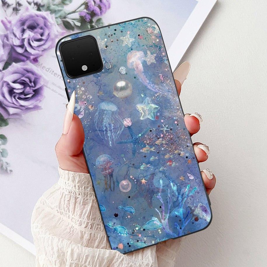 Pour Google Pixel 4 XL Coque Pixel XL4 Housse Marbre de Luxe Dessin Animé Silicone Souple TPU Étuis de Téléphone Pour Google Pixel 4XL G020J Pare-chocs