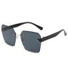 Frameless Trimmed Women'S Sunglasses Large Frame Fashion Uv-Proof Sunglasses Men'S Trend Street Sunshade Glasses