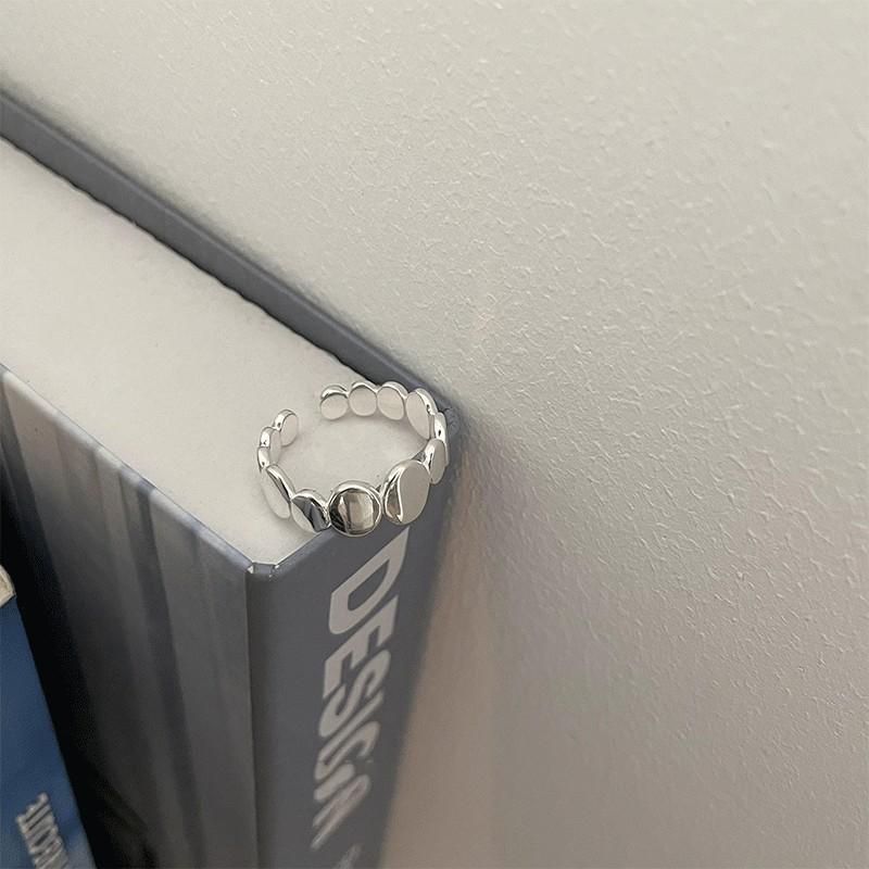 Stilvoller 925 Sterlingsilber Fischschuppen Offener Ring für Frauen mit Geometrischem Design