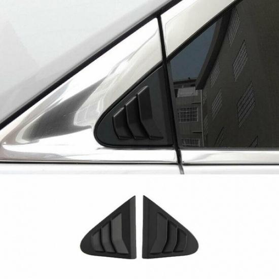 Black 2PCS Rear Window Louver Shutter Cover Trim For Cadillac XT4 2018-2022