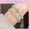 Schmetterlingsschmuck Armband mit Zirkon und künstlicher Perle für Damen Geschenk