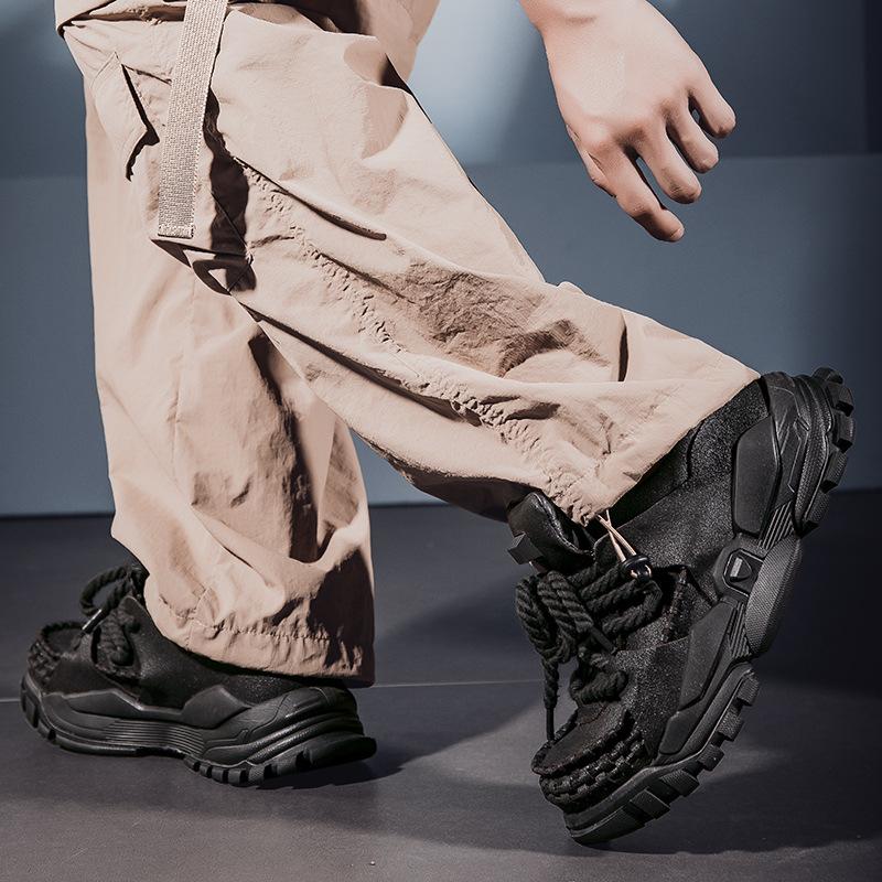 Boots men's 2025 autumn and winter new leather casual versatile dad shoes men's thickened warm personalized sports tooling boots