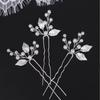 3Pcs Bridal U-shaped Pin Metal Barrette Clip Hairpins Rhinestone Wedding Hairstyle Design Tools Women Wedding Hair Accessories