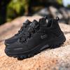 2024 New Work Shoes for Men Platform Ankle Boots Comfy Casual Shoes Fashion Lace-up Round Toe Boots Men Antiskid Outdoor Shoes
