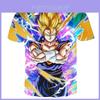 Tricou Vibrant de Vară Dragon Ball Z Goku Super Saiyan Imprimare 3D Tricou Casual Bărbați Femei Top