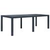 Day and Night - Day and Night Gray Rattan Look Plastic Garden Table 220x90x72 Cm
