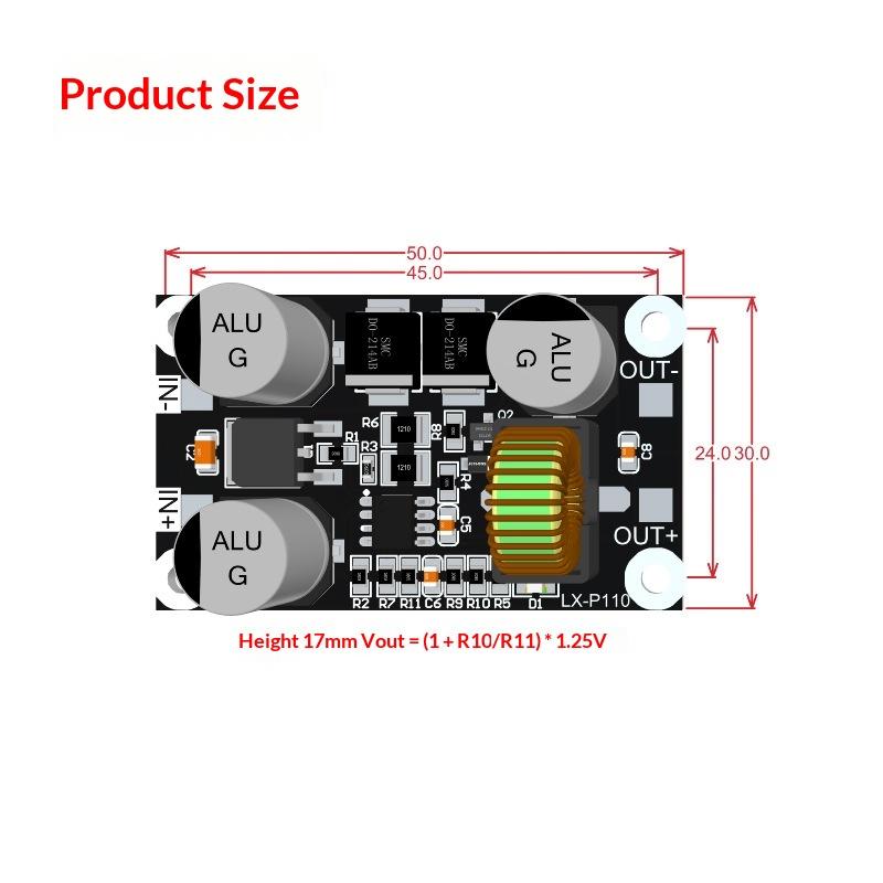 1Pcs Power Supply Step Down Converter Dc-Dc High-Power Step Down Module Non-Isolated Stabilizer 10V-110V To 5V/9V/12V/24V 5A
