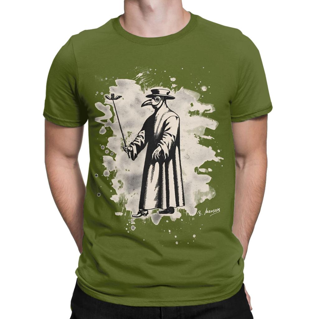 Doc Beak Plague Doctor Bleached White Classic Funny Graphic 100 Cotton Tshirt Depeche Band Mode Tees Tops For Unisex