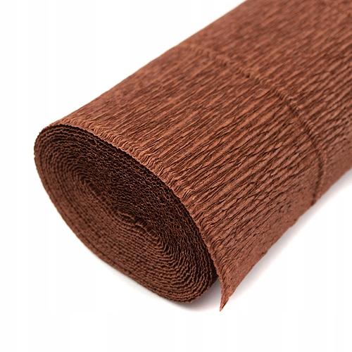 Bibuła dekor Krep 50x250 cm 180GR 568 BRĄZOWA CIEM