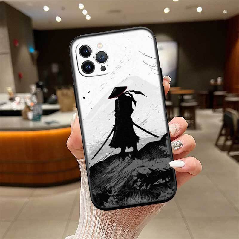 Japan Samurai Mask Case for Samsung M55 M35 M15 A02 A05S A05 A06 A15 A12 A13 A10 A16 A20 A22 A24 A25 A30 A31 A32 A33 A35 A42 A50