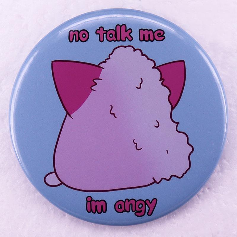 Phoebe the Angry Elf Tinplate Badge Pin