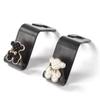 Car Seat Back Hooks Diamond Camellia Flowers Decor Cute Cartoon Bears Car Interior Storage Hook Handbag Hanging Holder