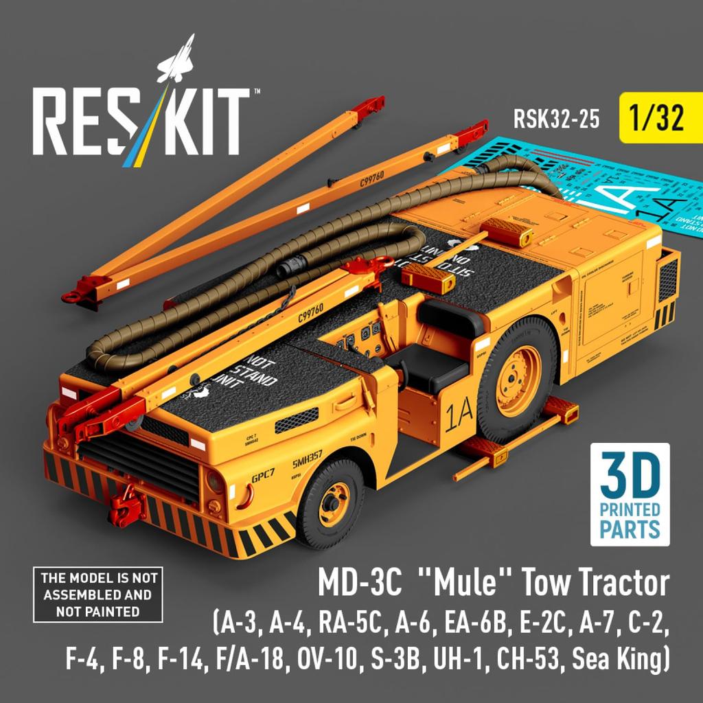 Reskit scale US Navy Aircraft Tow Tractor with Air Starter Resin Kit 1/32 MD-3C Carrier-Based RSKS32-0025 (Military)