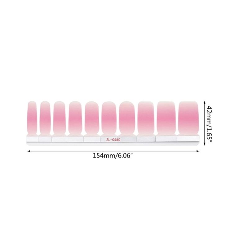 20PCS Full Nail Polish Strips Nail Wraps Decal Adhesive Nails Stickers False Nail Design Nail Polish Strips for Women