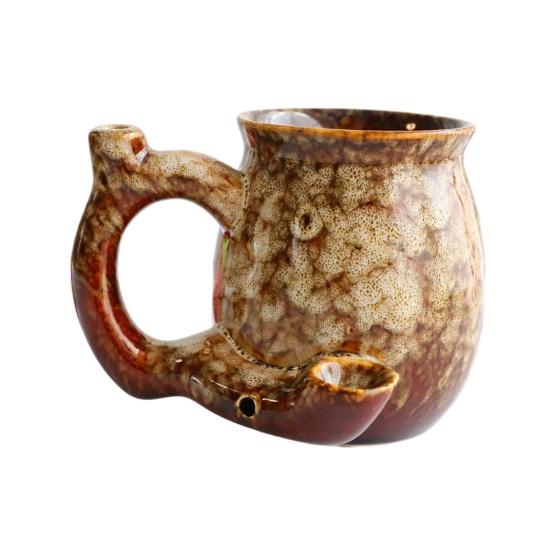 Unique Glaze Ceramic Mug Wake And Bake Coffee Pot Shaped Handle Novelty Gifts Cup with Ergonomic