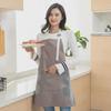 Waterproof Striped Kitchen Apron with Hand Wiping Feature
