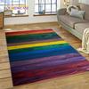 Tappeto con Finitura Legno Colorato per Camera da Letto, Soggiorno, Decorazione Divano Casa, Tappetino Grande per Giochi Bambini
