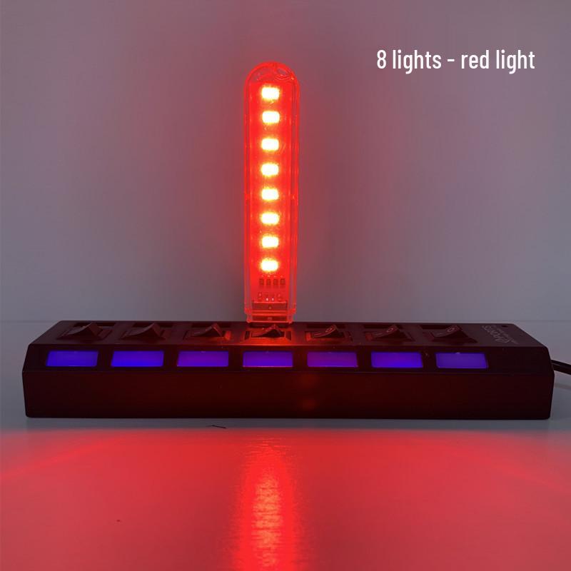 High-Brightness Touch USB LED Light with Power Bank and U Disk, 8 LED Beads Night Light Gift