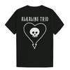 Unisex T-Shirt Lässiges Rundhals-T-Shirt mit ALkaline Trio Herzschädel Grafikdruck Tee