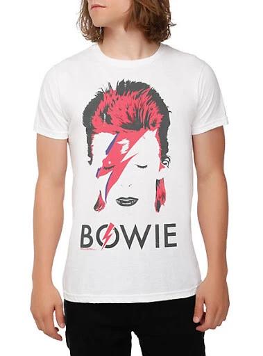 David Bowie Aladdin Sane Lightning Bolt Face Mens Cotton T-Shirt 3XL