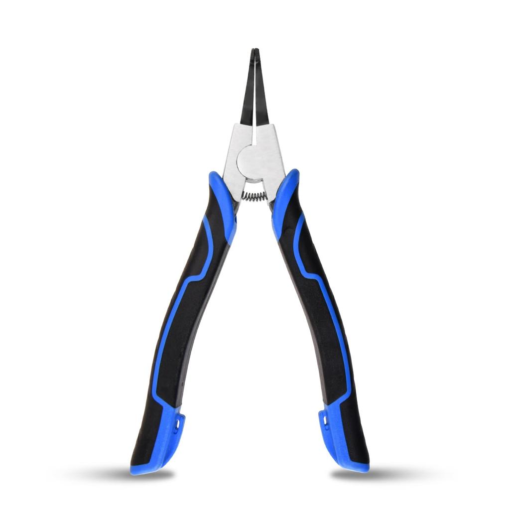 PEAKNOCK Lock Ring Circlip Pliers, Chrome Vanadium Steel, 8-inch, 90-degree Tip, Spring-loaded