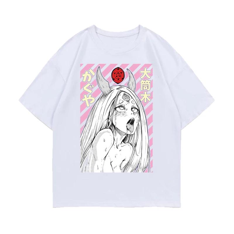 Japanese Cartoon Anime Otaku Hentai Senpai Graphic Print T-shirt Fashion Harajuku Casual Short Sleeve Plus Size T Shirt Women