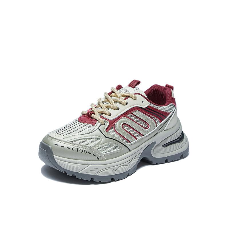 Pustende, uformelle, uformelle gå-løpesko, joggesko, snøring, sports-tennissko, dame, mesh, luftpute, joggesko for trening, trening, sport