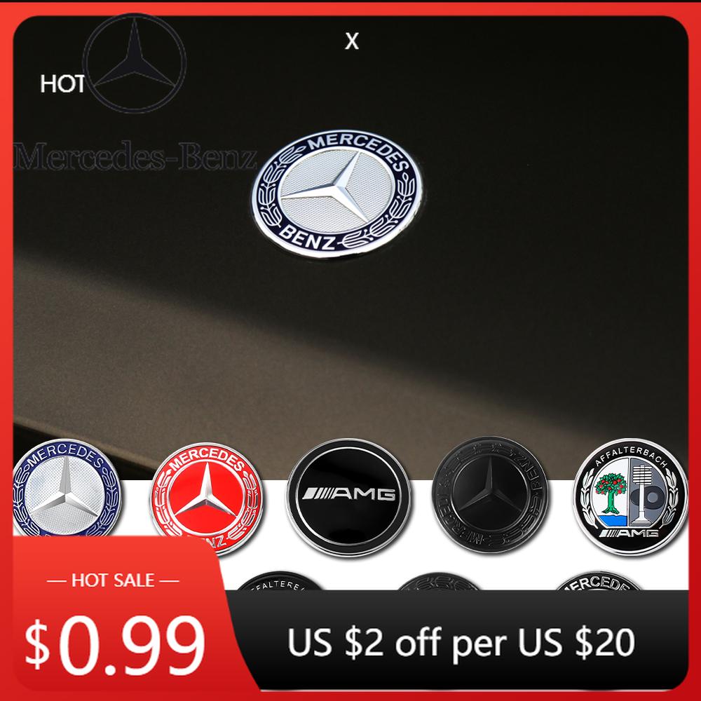 Hot Car Sticker Car Front Hood Emblem Sticker Bonnet Badge Car Accessories For Mercedes Benz W204 W124 W201 W202 W212 W220 W205
