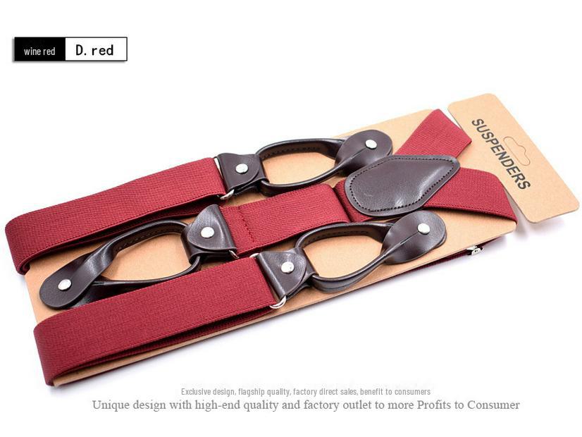 

Подтяжки унисекс Business на пуговицах и застежке-клипсе - британский стиль, ширина 3,5 см 120 cm