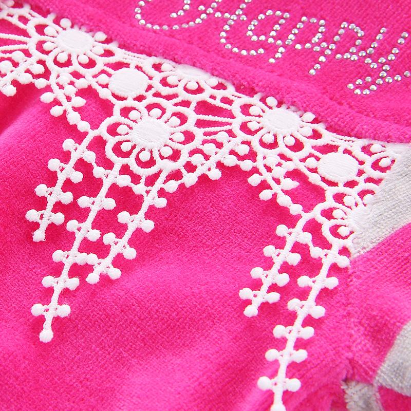 Newborn Girlss Infant Clothing Velvet Winter Spring Long Sleeve Trousers Set With Hat Buttons Embroidered Hot Drilling Lace Edge Kidswear Aapparel