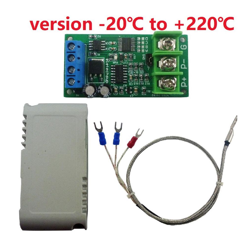 PT100 Temperature Sensor RTD Converter DC 12V RS485 Modbus Rtu Sensor Module -20-220℃/-20-400℃ 8-25V with case