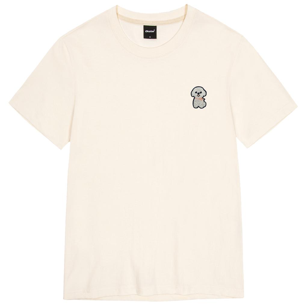 OKSTAR Pposongmung Embroidered Short Sleeve T-Shirt (D Type)