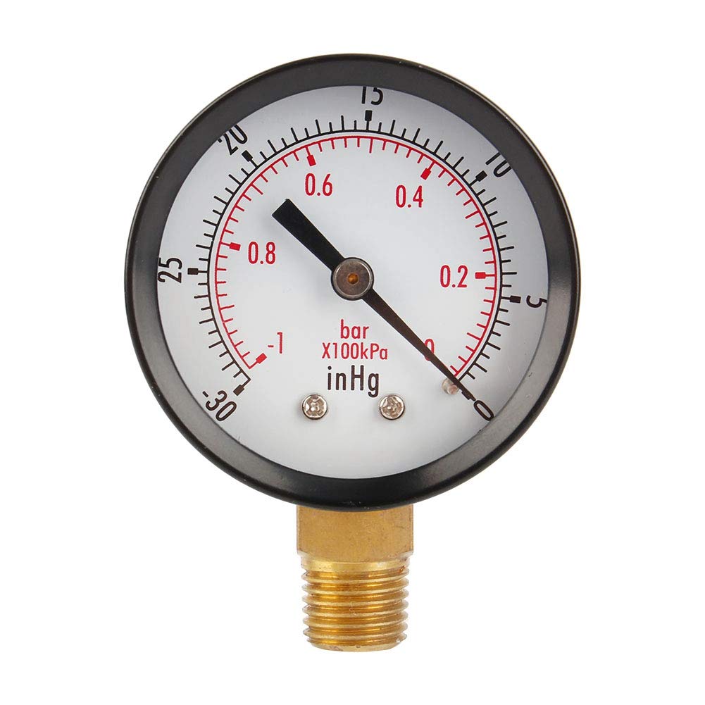 VGEBY Vacuum Meter Mechanical Manometer Low Pressure Gauge 2 Vacuum Pressure Gauge Double Scale