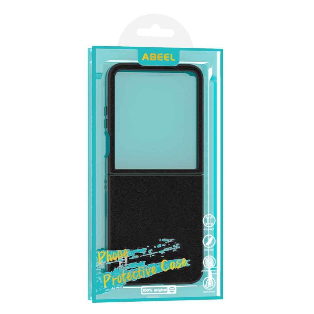 ABEEL For Motorola Razr 60 Ultra 5G Case Anti-Scratch Genuine Cow Leather Back Phone Cover