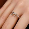 Luxury Fashionable Minimalist  Bow Finger  Color Ring For Women Trendy  Design Party Fashion Girlfriend Gifts