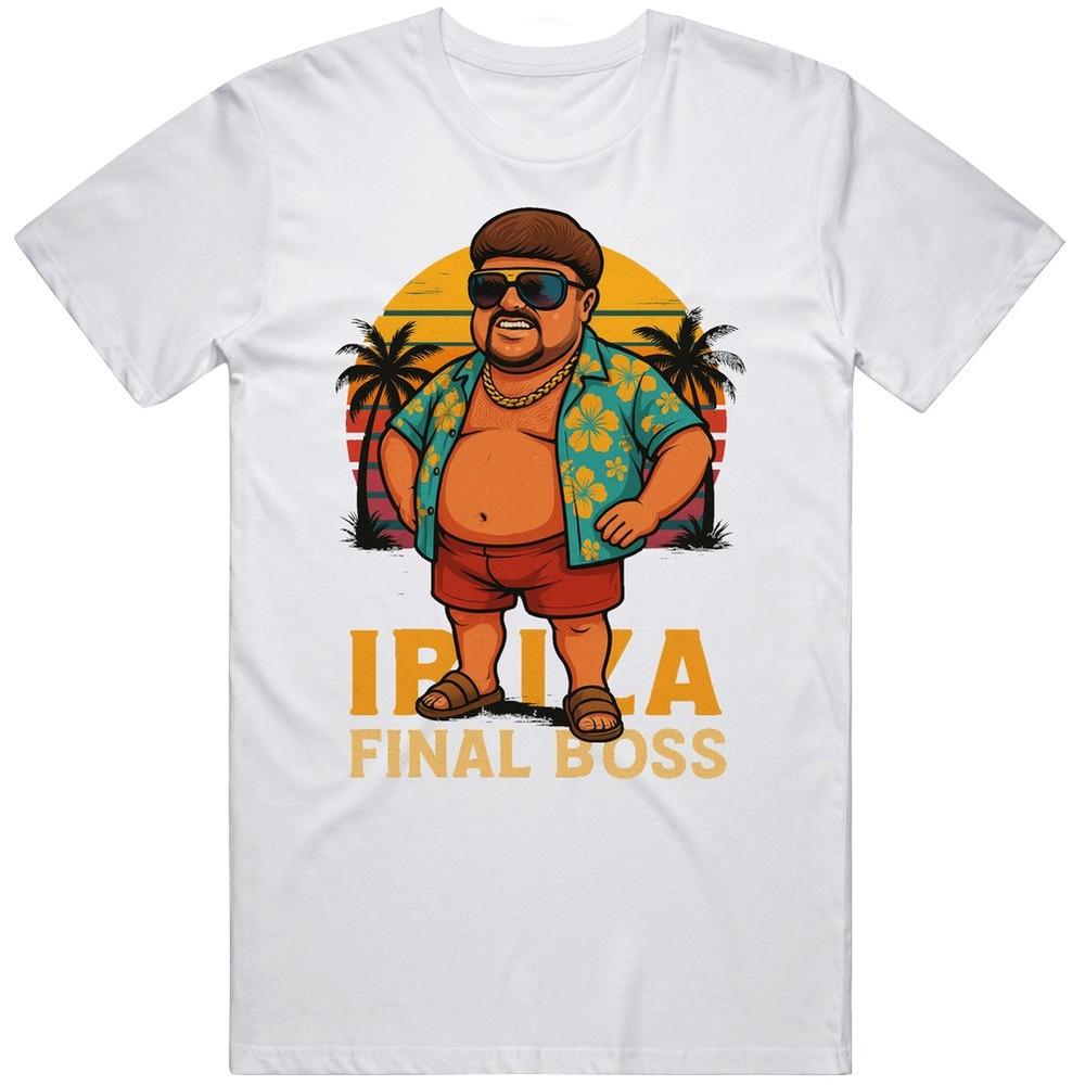Ibiza Final Boss Caricature  Funny Gift Idea v2 T Shirt Unisex T-Shirt XXL