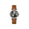 Regular Watch Box,Gray Dial Brown Leather Strap